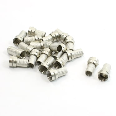 Unique Bargains 20 Pcs Câble Coaxial à Torsion de Type F RGB6 Connecteur RF Mâle pour Caméra CCTV