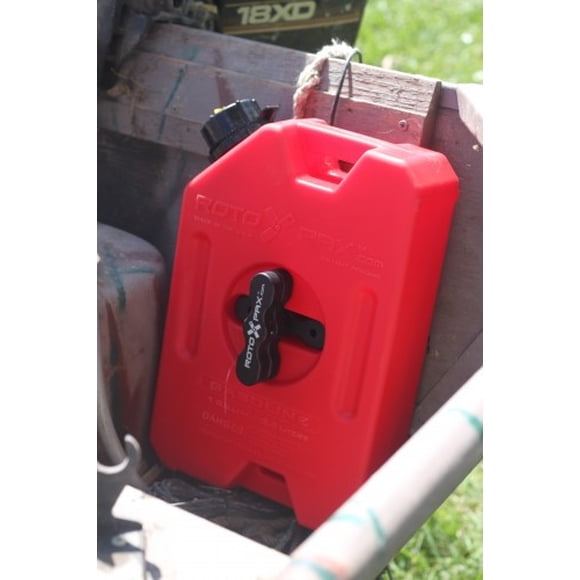 Rotopax Liquid Storage Container RX-1G Red; 1 Gallon; Bolt-On/Free Standing; Formulated Plastic; EPA And CARB Compliant; Designed To Hold Gas; With Spout; Mounting Kit Sold Separately