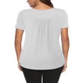 thumbnail image 4 of Womens Summer Plus Size Tunic Tops Short Sleeve Blouses Casual Floral Henley Shirts, 4 of 5