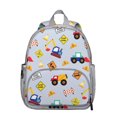 thumbnail image 1 of Fire Truck and Excavator Students Backpack - Lightweight Construction Vehicle Design, Water-Resistant, Adjustable Straps for School Use, 1 of 6