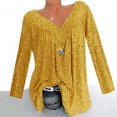 thumbnail image 2 of Pompotops Blouse à Manches Longues Col en V Imprimée pour Femmes Grande Taille Pull Tops Chemise Liquidation, 2 of 3