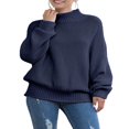 thumbnail image 1 of MesaSe Automne Hiver Femmes Col Roulé Pull à Manches Longues en Vrac Gros Pull en Tricot, 1 of 7