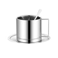thumbnail image 2 of EGNMCR Kitchen Utensils Set, Cooking Utensils Set, 304 European Style Stainless Steel Coffee Cup Set Office Double Layer Insulated Water Cup Reception Business Gift Tea Cup coffee cup, 2 of 6