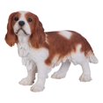 thumbnail image 1 of Garden Decor Animal Statue Brown/White King Charles Spaniel Standing Statue, 1 of 5