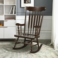 thumbnail image 2 of Gymax Wooden Rocking Chair Single Rocker Indoor Garden Patio Yard Coffee, 2 of 7