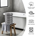 thumbnail image 3 of Maplenight 5-Pack 100% Cotton Hand Towels Set for Bathroom Thick Soft Absorbent Towel Set, Face Wash & Shower Towels Massage Towels for Spa, Gym, Home Use Purple, 3 of 6