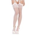 thumbnail image 1 of Coquette Bas Cuisse Transparents pour Femmes, Blancs, 1 Paire, 1 of 3