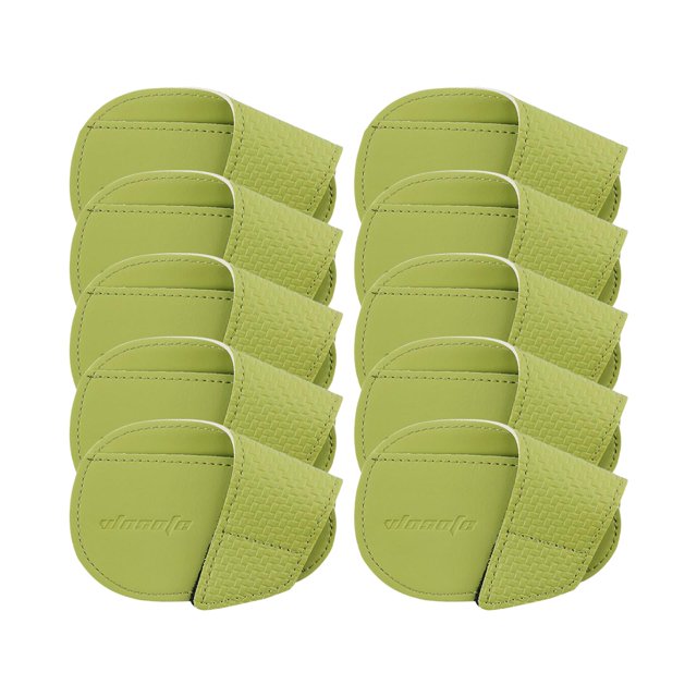 10 Pieces Golf Iron Headcovers Iron Protective Cover PU Durable Lightweight Golf S Size Green