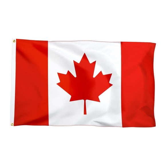 Drapeau Canadien du Canada Extérieur Double 3 Plis Drapeau National Robuste pour Polyester de Qualité Ca Bannière Canadienne avec Laiton 4 Points Décorations de Noël Chambre Décorations de Noël Liquidation Noël