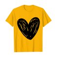 thumbnail image 1 of Plebaso T-Shirts pour Femmes à Imprimé Cœur, Col Rond, Coupe Ample, T-Shirts Décontractés à Manches Courtes, T-Shirts Graphiques pour Femmes, 1 of 4