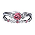 thumbnail image 2 of FcBaudy Bague en Diamant en Acier Inoxydable Incrustée de Diamant pour Drainage du Métabolisme Ring Ring Ring, 2 of 3