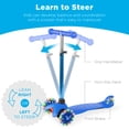 thumbnail image 4 of Best Choice Products Kids Mini Kick Scooter Light-Up Wheels, Adjustable Height Blue, 4 of 7