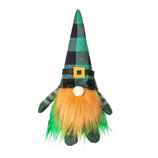 TopLLC Irish St. Patrick's Day Leafy Day Faceless Doll Rudolph Dwarf Doll