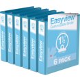 thumbnail image 1 of Davis Group, Easyview Premium, Round Ring, Customizable, View Binder, 6 Pack, 1.5", 1 of 3