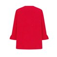 thumbnail image 4 of Timegard Plus Size Tops for Women V-Neck Ruched Ruffle 3/4 Sleeve Comfy Tee Shirts Casual Loose Tops, 4 of 5