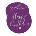 thumbnail image 1 of Inkdotpot Real Silver Foil Happy Birthday Tag Favor Hang Paper Tag 100 Piece, 1 of 6