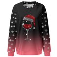 thumbnail image 4 of Chandail à Capuchon pour Femmes Merry Active Veste en Molleton Femmes Noël Imprimé Col Rond Bande Chandails à Capuchon Femmes Col Rond Ajusté Chandail à Enfiler Hauts Convenable Manches Longues Canettes Old School Chandails d'Entraînement Ample Blouse, 4 of 4