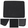 thumbnail image 4 of Cat Litter Box Mat, Less Waste Double Layer Scatter Control EVA Cat Litter Mat  For Cat Litter Box Black,Grey, 4 of 8