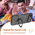 thumbnail image 4 of Asuwish Phone Case for iPhone 17 Air 6.5 inch Tempered Glass Screen Protector Magnetic Folding Stand Frosted Translucent Rugged Shockproof Protective Cell Cover i Phone17 i17 17Air Women Men Black, 4 of 7