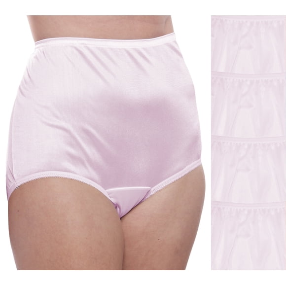 Nylon Brief Panty (Style 331/Plain Jane) 4 Pack in Lilac Size 12