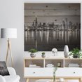 thumbnail image 3 of Design Art - Ligne d'Horizon de Chicago la Nuit Noir et Blanc, 3 of 5