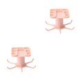 thumbnail image 4 of Maytalsory 1/2/3/5 Kitchen Hanger Self-adhesive Replacement Solid Color Punch-free 360 Degree Rotatable 6 Claw Detachable Mug Brush Rack Pink 2PCS, 4 of 6