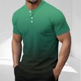 thumbnail image 2 of Plebaso Mens Fashion Tshirts Button Short Sleeve Pullover Shirts Summer Casual Basic Tees Tops for Men, 2 of 6
