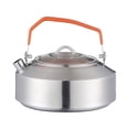 thumbnail image 2 of Bouilloire de Camping en Acier Inoxydable pour l'Extérieur / Qualité Alimentaire 304 / Capacité de 1 L et 1,6 L / Poignée Pliable / Portable et Durable / Compatible Flamme Nue pour la Randonnée, Faire Bouillir de l'Eau, Café, Thé, Survie / Argent, 2 of 9