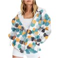 thumbnail image 1 of Chandails à Capuche Zippés pour Femmes Rabais de 50 % en Liquidation Blouse Imprimée Mode Hauts à Manches Longues Chandail Poches à Capuche, 1 of 6