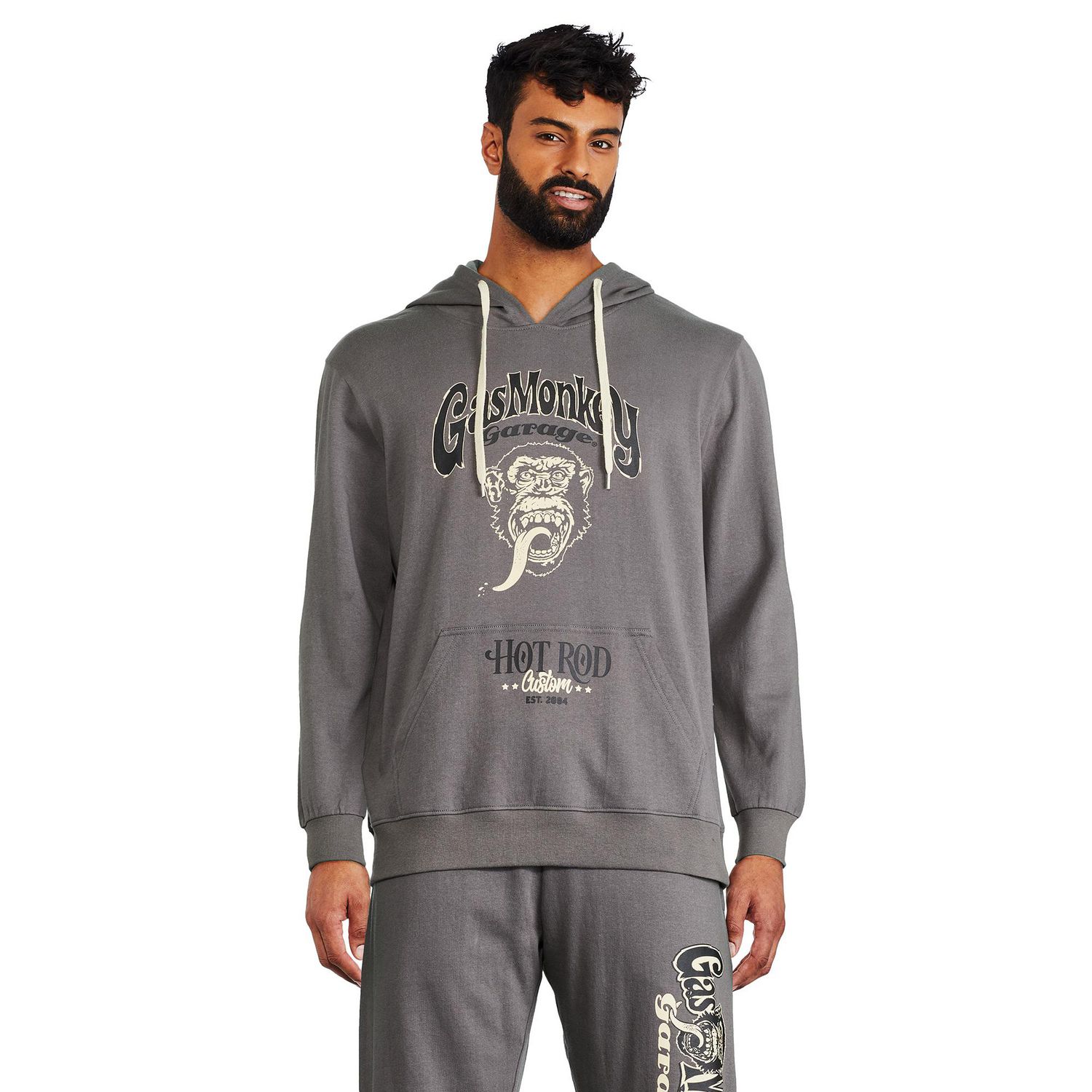 Haut à capuchon en molleton Gas Monkey Garage pour hommes