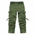 thumbnail image 3 of AherBiu Men's Cargo Pants Relaxed Fitted Workout Hiking Pants with Multi Pockets Outdoor Stretch Work Pants, 3 of 8