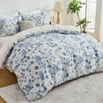 thumbnail image 2 of Hitime Queen Duvet Cover Set, Soft & Breathable Microfiber 3 Pieces Queen Bedding Sets, Pattern Queen Comfy Duvet Cover Set, with Zipper Closure (Queen), 2 of 8
