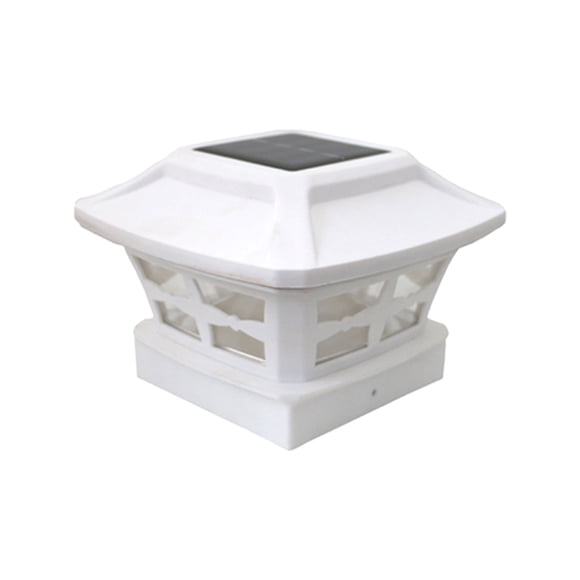 RKSTN Lumières Solaires Lampes de Poteau Extérieures Capuchon de Clôture Lumière pour Poteaux Patio Jardin Décoration Éclairage Blanc Noir, Éclairage Solaire Extérieur Capuchon de Poteau Lumières Lumière pour Clôture Lumières