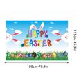 thumbnail image 3 of Lksixu Easter Decorations Easter Banner Holiday Decorations Eggs Bunny Banner Cloth Holiday Party Photo Background Easter Ornaments Spring Decor for Party Holiday, 3 of 4