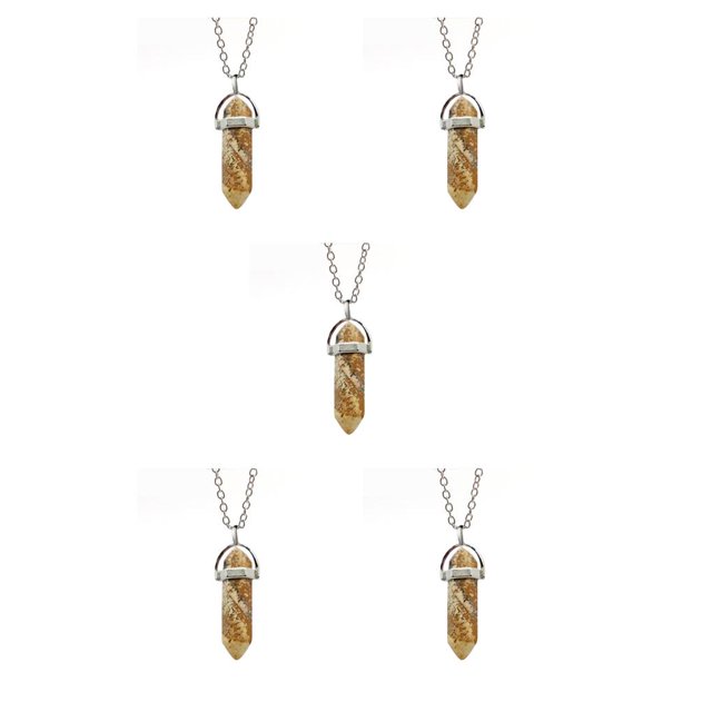maskred Hexagon Column Charm Findings Handmade Holiday Hanging Pendants Crystal Necklace Earring Keychains Decorations Painting Stone 5Set