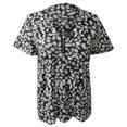 thumbnail image 4 of CEHVOM Blouse Décontractée à Manches Courtes Col en V pour Femmes Grande Taille, 4 of 6