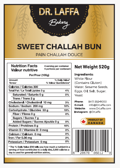 Dr. Laffa Bakery Hallah Petit Pain Sucré