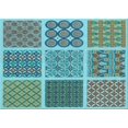thumbnail image 1 of Ahgly Tapis Rectangulaire Lavable en Machine Turquoise Vert, 5 Pieds x 7 Pieds, 1 of 7
