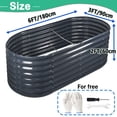 thumbnail image 3 of 6x3x2FT Gray Raised Garden Beds Outdoor Galvanised Deep Root Planter Box for Planting Vegetables Flowers Herb, Anti-Rust & Easy-Setup, 3 of 7