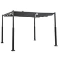 thumbnail image 1 of Costway Pergola Extérieure 10 Pieds x 10 Pieds avec Auvent Rétractable Colonnes en Métal Robustes, 1 of 1