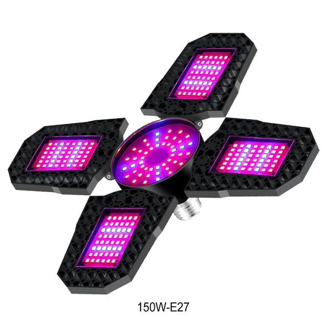 Becaristey LED Growing Light For Hydroponic Seeds Professional And Energy Efficient Super Chip Technology 150W-E27