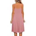 thumbnail image 3 of B91xZ Femmes Grande Taille Maxi Robe à Manches Longues Ample Maxi Robes Décontractées Longues Robes avec Poches, Rose XL, 3 of 4
