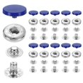 thumbnail image 1 of 20 Set Snap Fasteners, 15mm #831 Zinc Alloy Press Studs Buttons, Dark Blue, 1 of 6