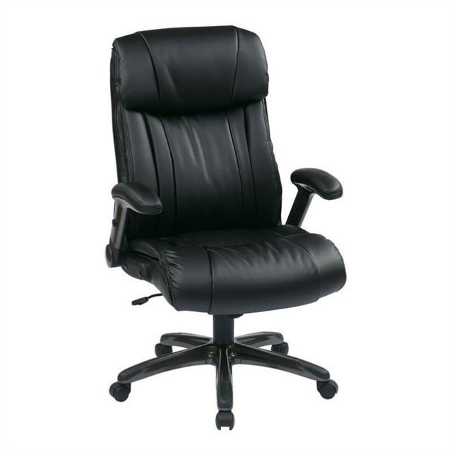 Bonded Leather Office Chair in Titanium and Black