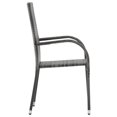 thumbnail image 5 of vidaXL 7 Piece Garden Dining Set Grey and Black, 5 of 5