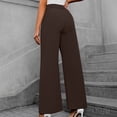 thumbnail image 4 of Timegard Work Pants for Women Casual Office Loose Pants Fall Ruched Straight Leg High Waist Trousers, 4 of 7