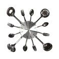 thumbnail image 2 of Transemion Kitchen Iron Wall Clock 3D Removable Spoon Clocks Cookware Hanging Ornament Quartz Living Room Hotel Home Decor Silver, 2 of 6