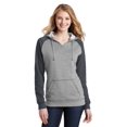 thumbnail image 1 of District &174; Sweat à Capuche Raglan Léger pour Femmes. Dt296 XS Gris Chiné/ Charbon Chiné, 1 of 1