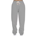 thumbnail image 3 of MAWCLOS Women Jogger Sets Long Sleeve Tracksuit Set Solid Color Two Piece Outfit Breathable Sports V Neck Sweatsuits Gray S, 3 of 7