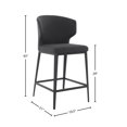 thumbnail image 2 of Cabo Contract Grade Upholstered Wingback Bar Stool (26-inch/ 29-inch), 2 of 5